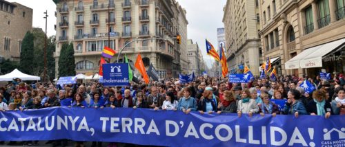 Manif pro-migrants Catalogne terre d'accueil