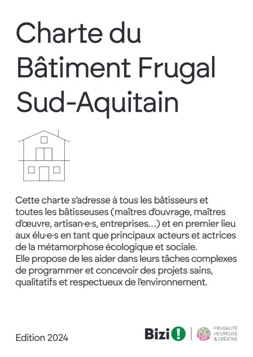 couverture charte batiment frugal